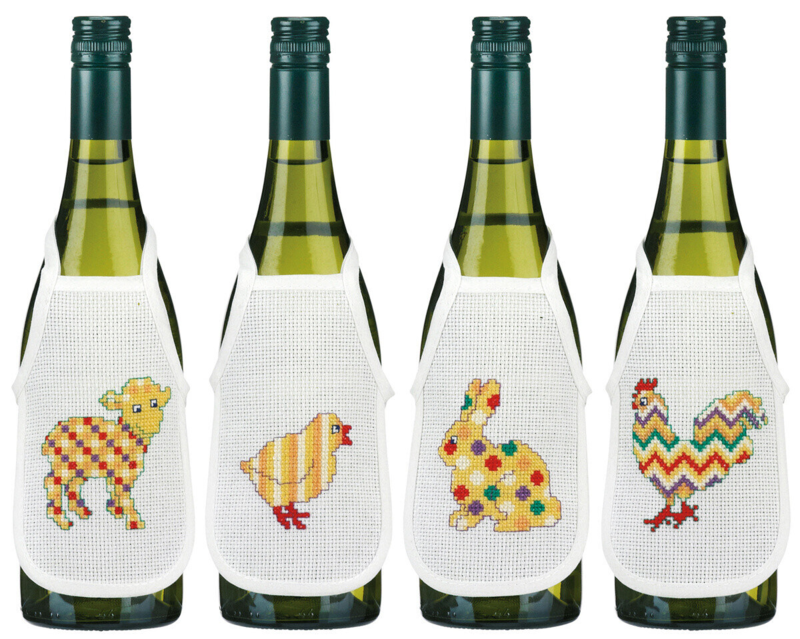 Kit de broderie Pâques à carreaux 10 x 15 cm