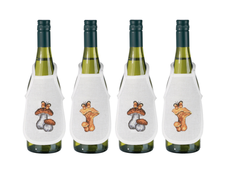 Kit de Broderie Champignons 0330B x 4 10 x 15 cm