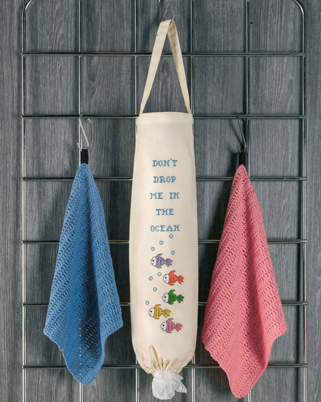 Kit de broderie Sac à sacs poisson 19 x 50 cm