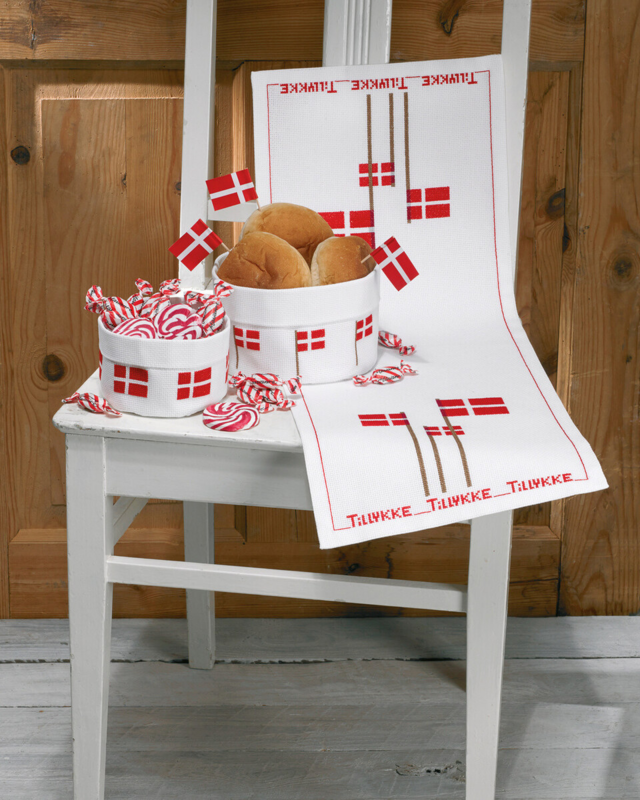 Kit de Broderie Grand Panier Drapeau 17 cm Ø