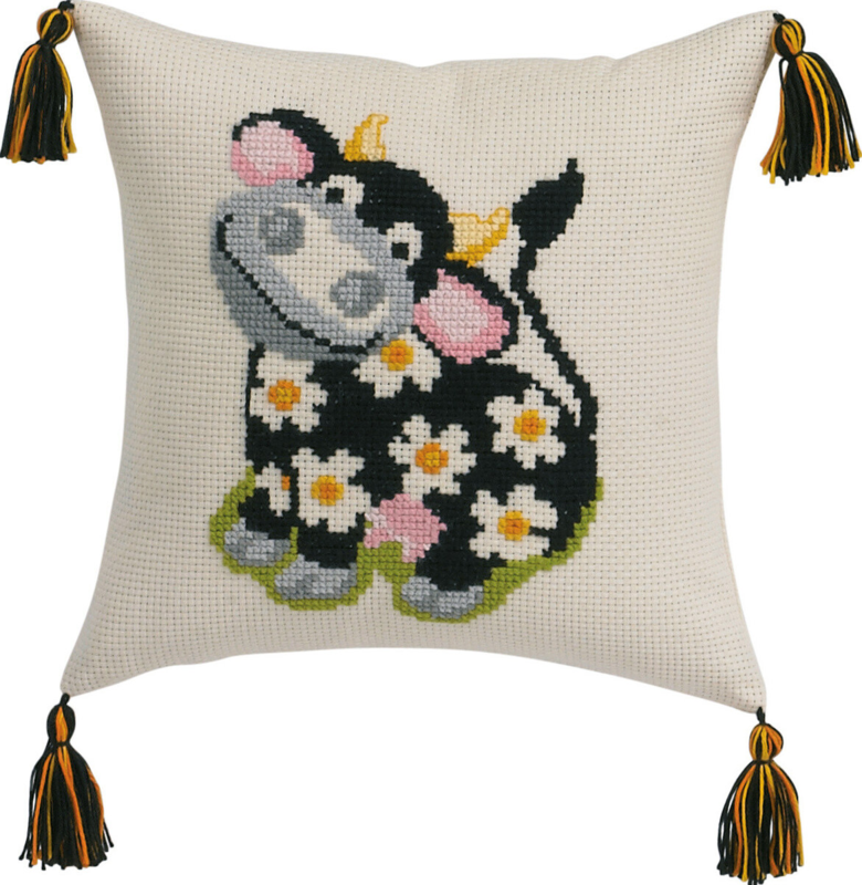 Kit de broderie Vache 30 x 30 cm