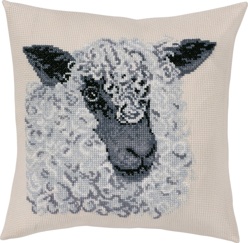 Kit de broderie Mouton gris 40 x 40 cm