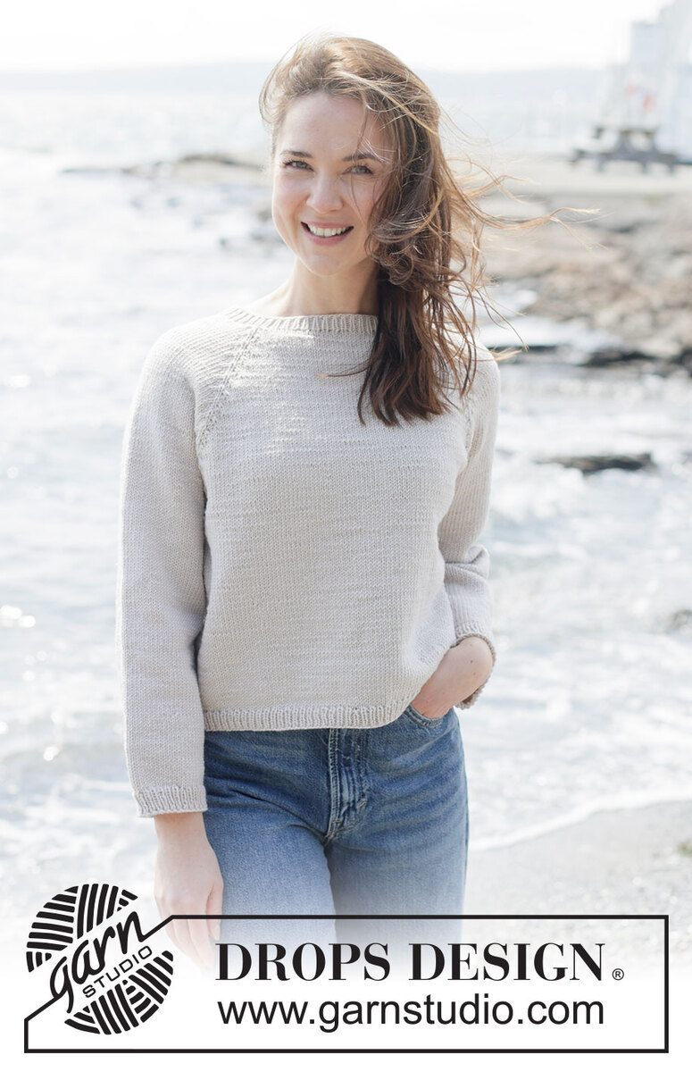 264-15 Frost Petal Sweater by DROPS Design