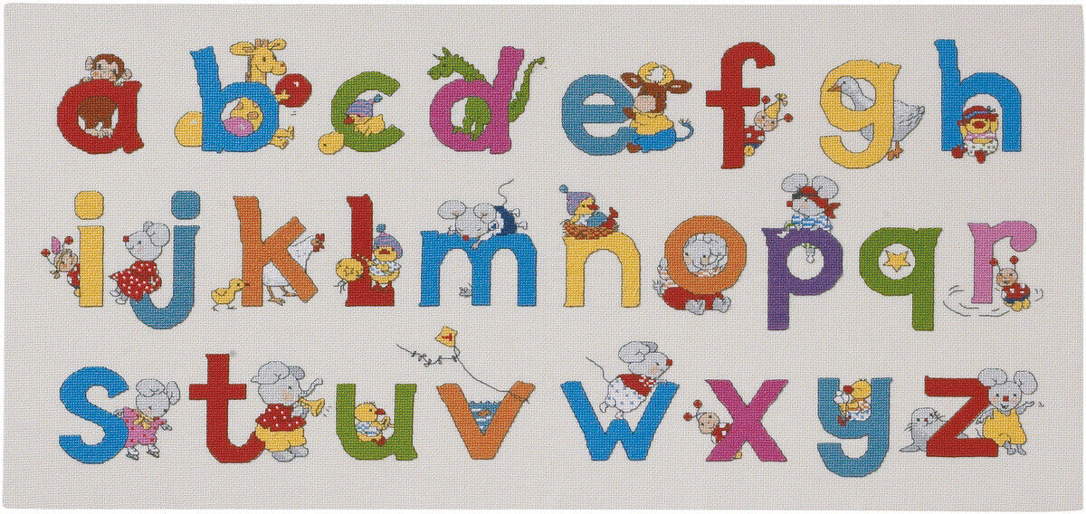 Kit de Broderie Happy Friends ABC R5391 30 x 65 cm