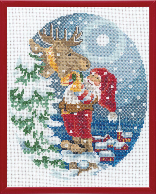 Kit de broderie Lutin avec élan R5798 20 x 25 cm