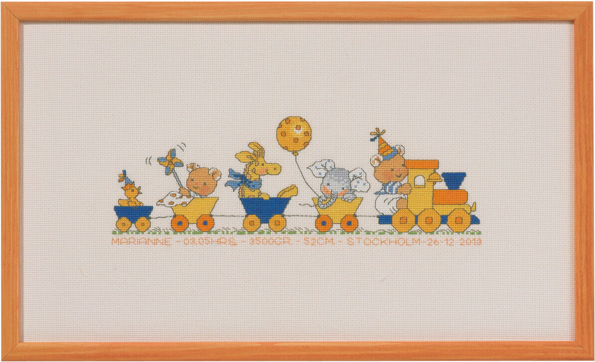 Kit de broderie Bobbi/train 40x23cm