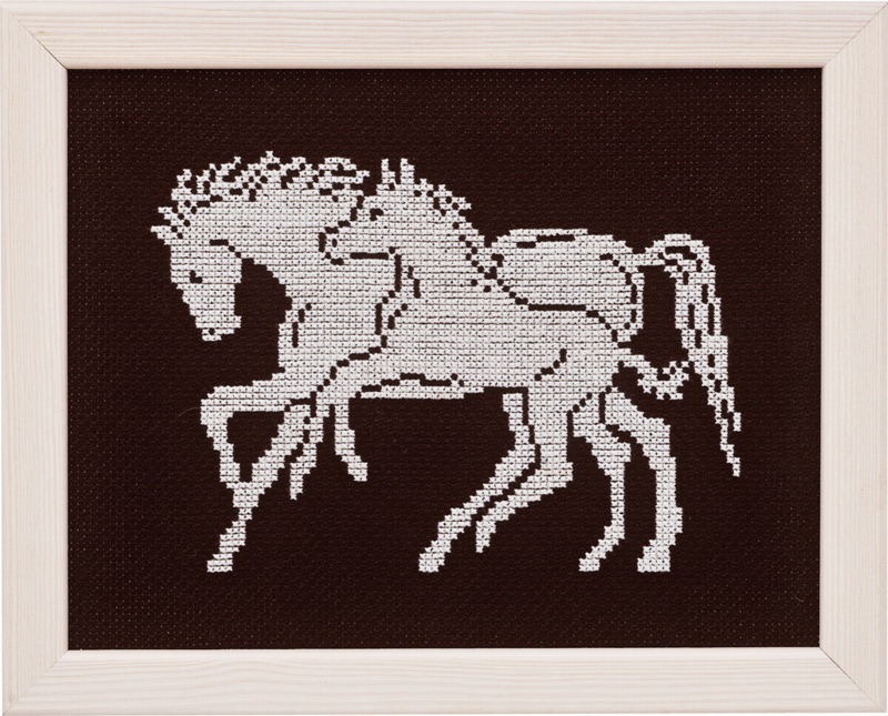 Kit de broderie Cheval avec poulain 5381 17 x 22 cm