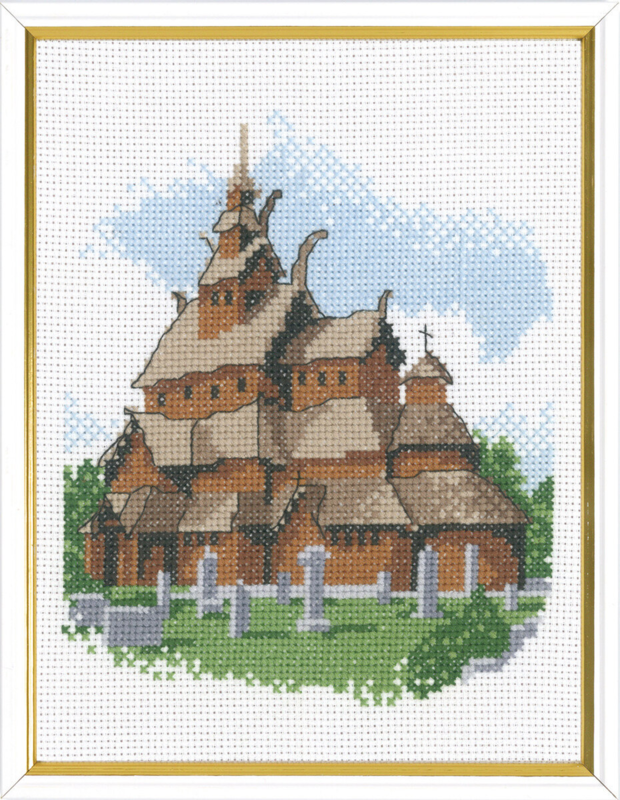 Kit de Broderie Stavkirke R5611 17 x 22 cm