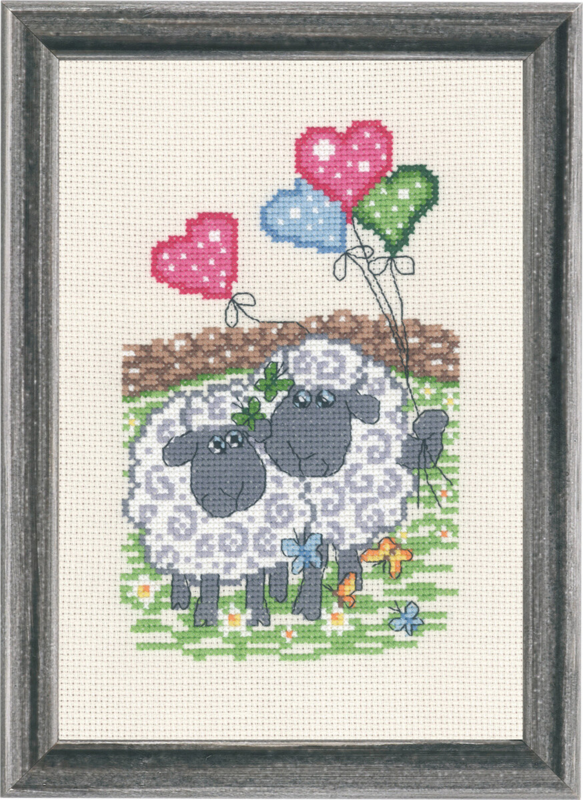 Kit de Broderie Célébration de Moutons 15 x 22 cm