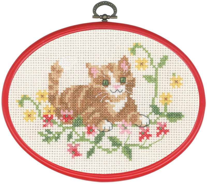 Kit de broderie Chat rouge M/R 5959/30 13x18 cm