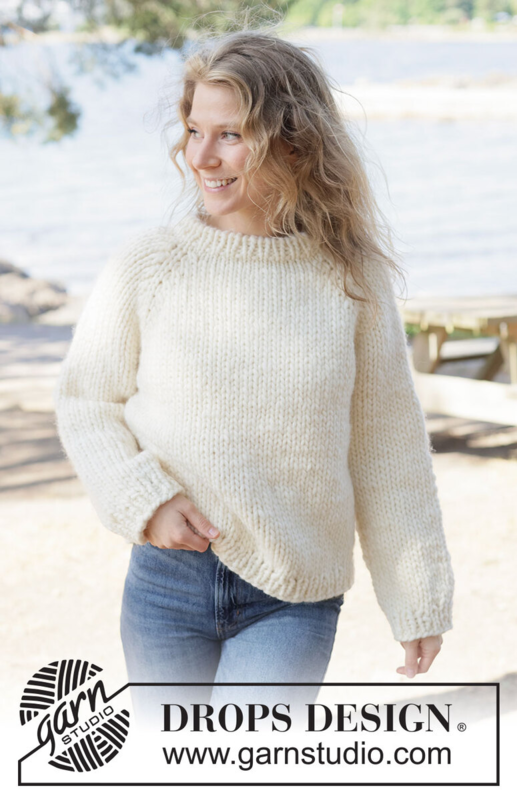 264-26 Quiet Hours Sweater by DROPS Design