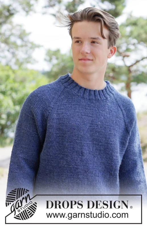 260-18 Midnight Tide Sweater by DROPS Design