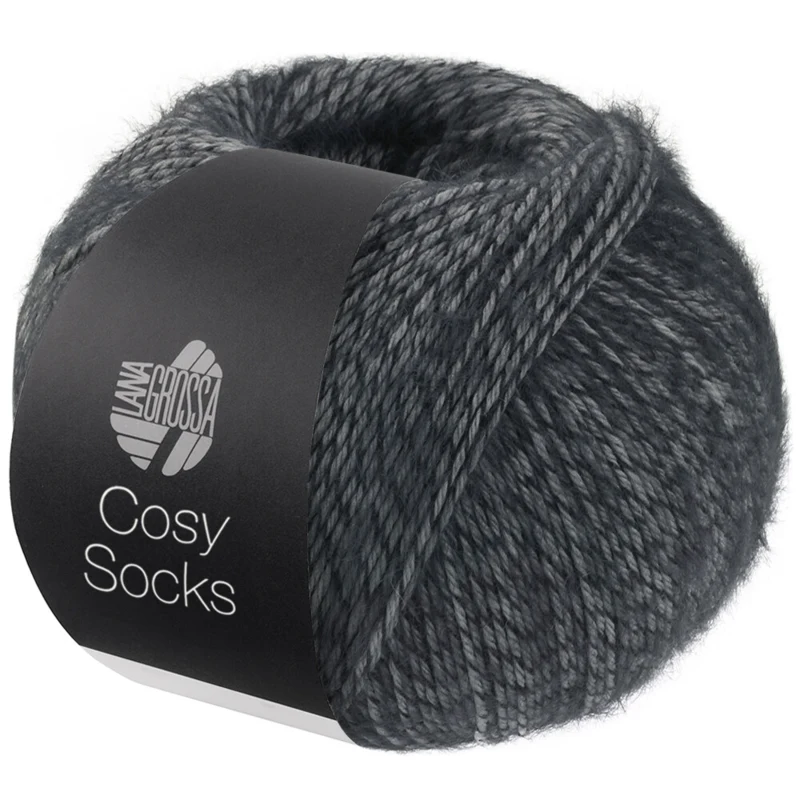 Lana Grossa Cosy Socks 07 Gris foncé