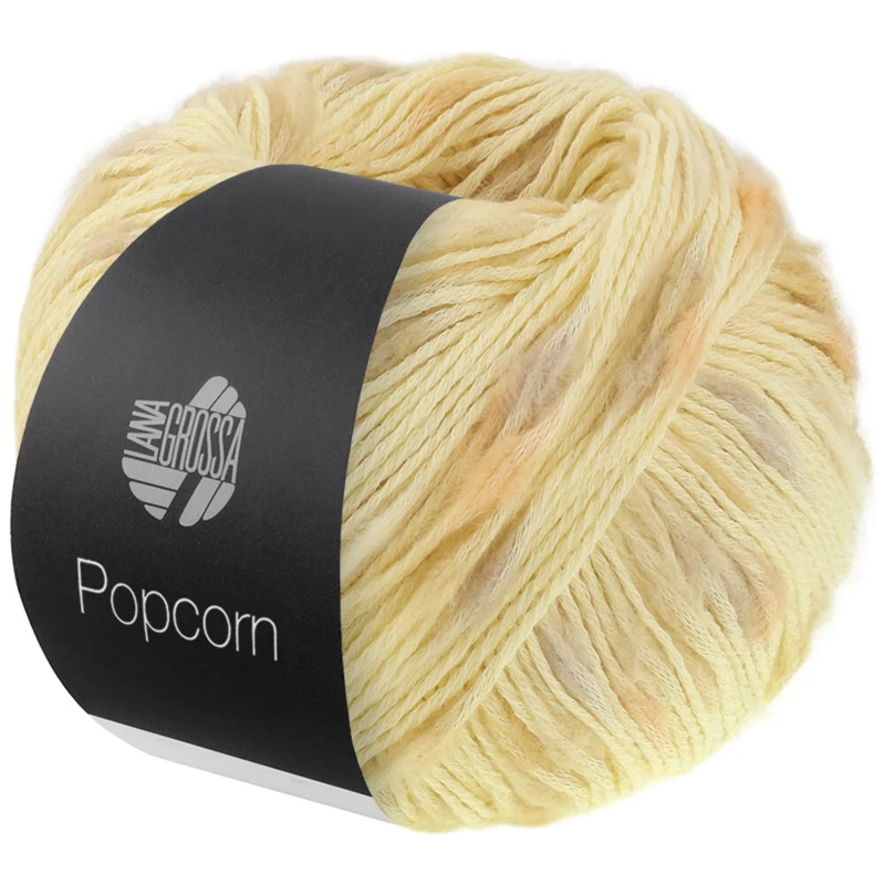 Lana Grossa Popcorn 01 Vanille/beige/jaune/orange