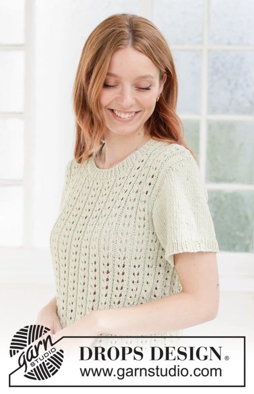 266-26 Sweet Lime Top by DROPS Design