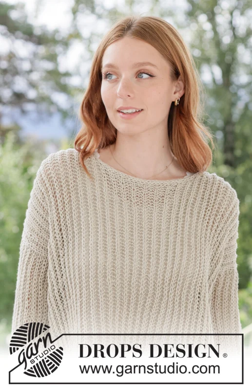 268-18 Spell of Summer Sweater by DROPS Design