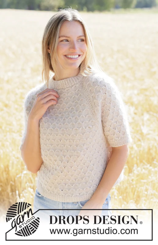 268-3 Perfectly Bee Sweater by DROPS Design