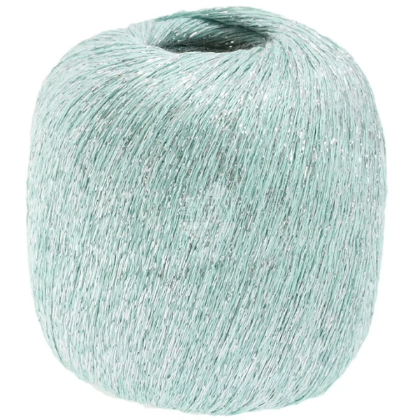 Lana Grossa Brillino 11 Vert pastel/Argent