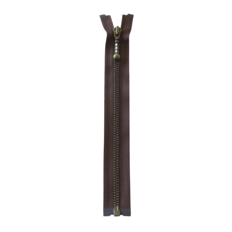 YKK Fermeture à Glissière Métal Séparable 4 mm (25-65 cm) 570 Marron, Laiton antique