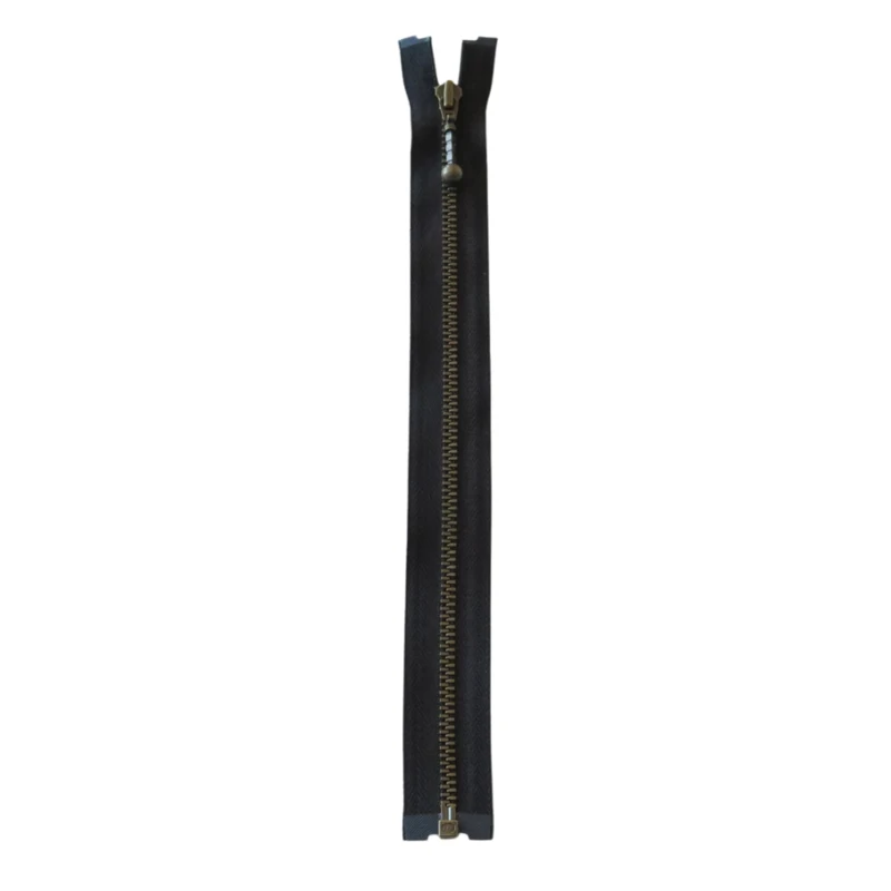 YKK Fermeture à Glissière Métal Séparable 4 mm (25-65 cm) 580 Noir, Laiton antique