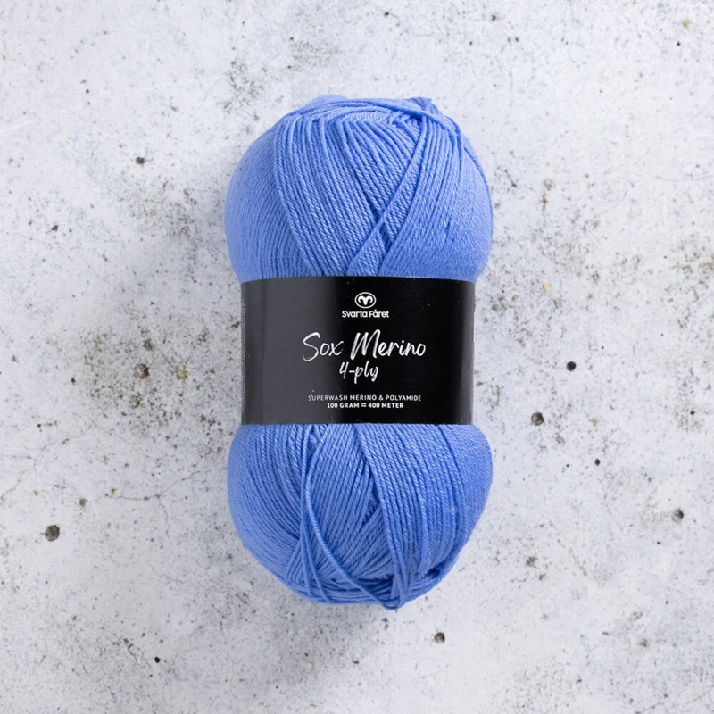 Svarta Fåret Sox Merino 4 ply 03 Bleu studio