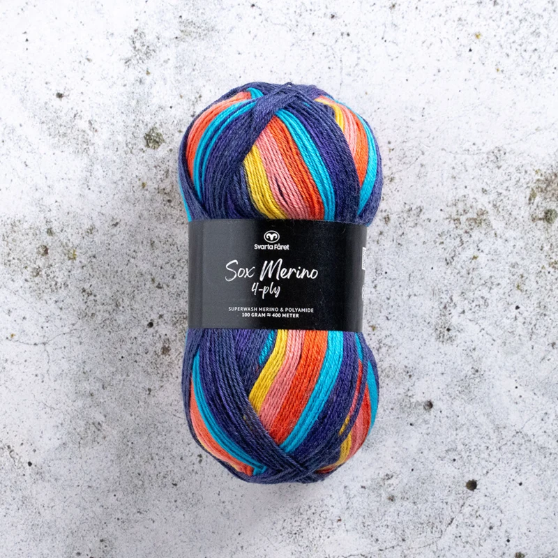 Svarta Fåret Sox Merino 4 ply 22 Saints bleus