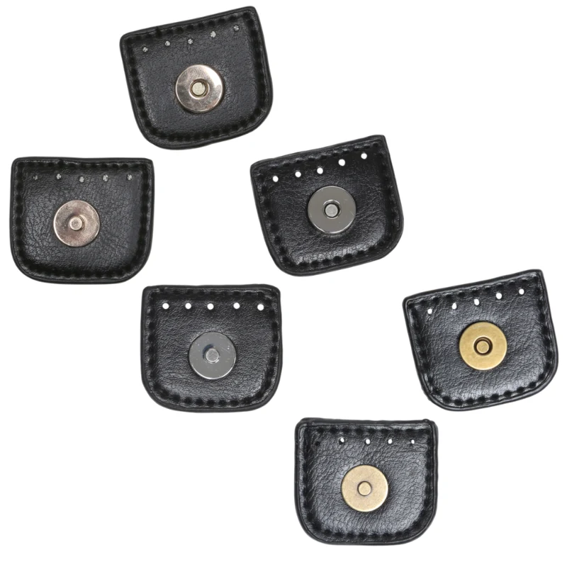 Go Handmade Fermeture Pression Magnétique 4 cm Noir avec or, argent et bronze