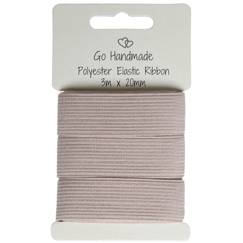 Go Handmade Bande Élastique: 3 m x 20 mm, Champignon