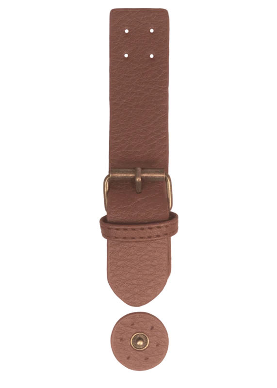 Go Handmade Fermoir avec bouton-pression: Brun/bronze