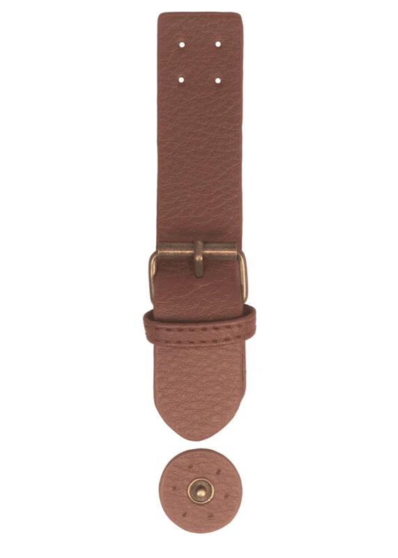 Go Handmade Fermoir avec bouton-pression: Brun/bronze
