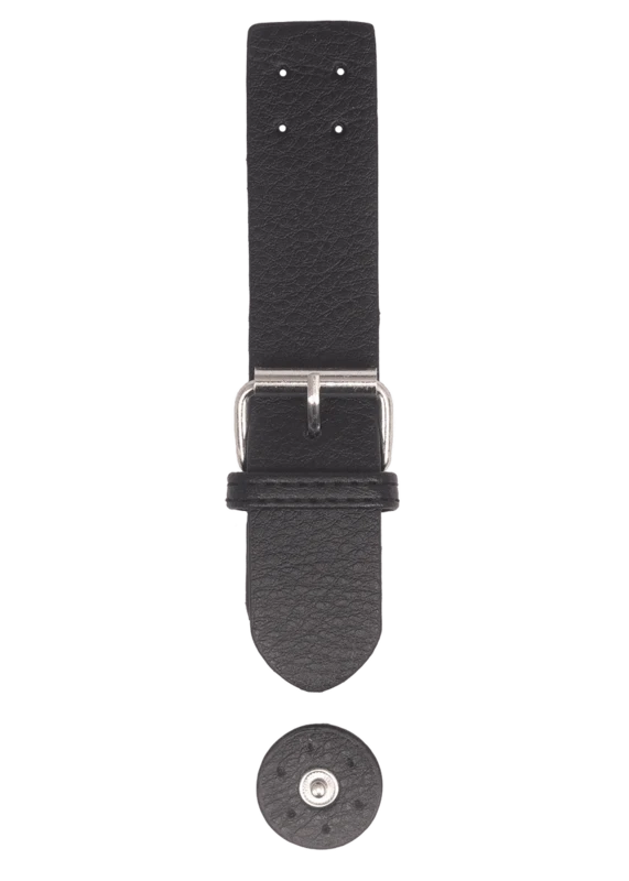 Go Handmade Fermoir avec bouton-pression: Noir/argent