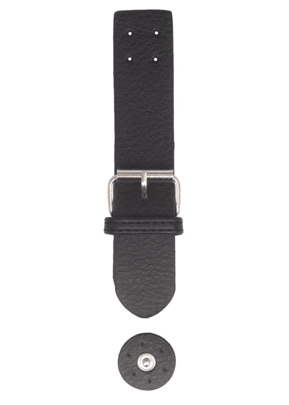 Go Handmade Fermoir avec bouton-pression: Noir/argent