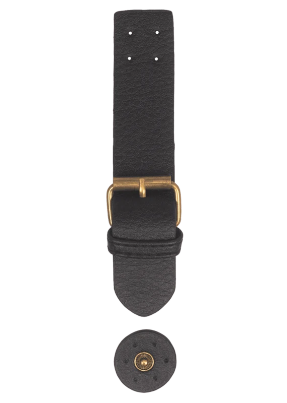 Go Handmade Fermoir avec bouton-pression: Noir/bronze