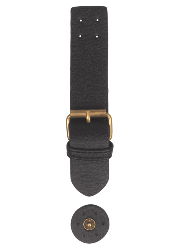Go Handmade Fermoir avec bouton-pression: Noir/bronze