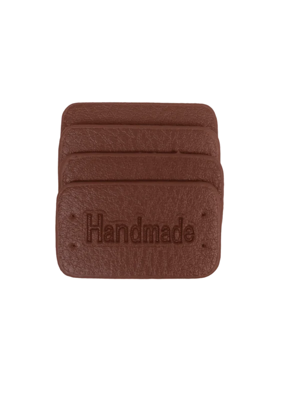 Go Handmade Handmade Label, 4 pièces: Brun