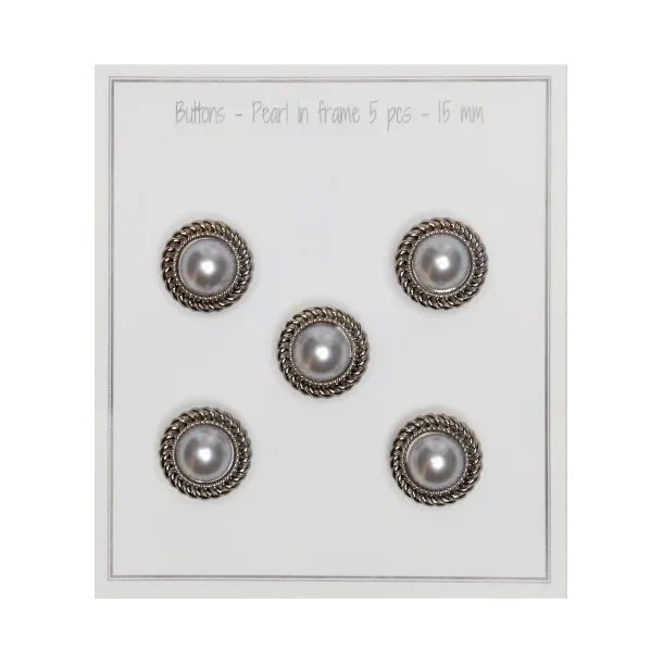 Boutons - Perle avec cadre: Perle