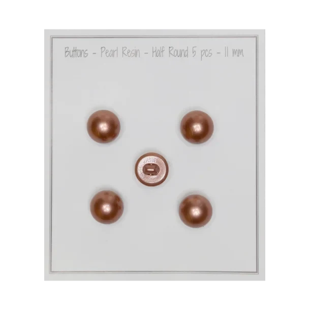 Go Handmade Boutons en perle: Semi-rond, Brun pastel