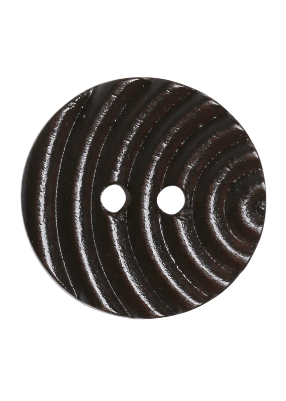 Go Handmade Boutons en bois - Lignes de feuilles: 18 mm