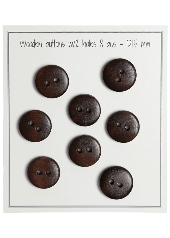 Go Handmade Boutons en bois - UFO: 15 mm