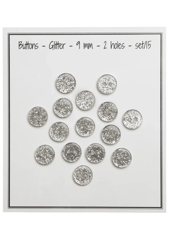 Go Handmade Boutons Pailletés 9 mm Or