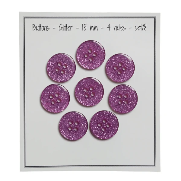 Go Handmade Boutons Pailletés Rose