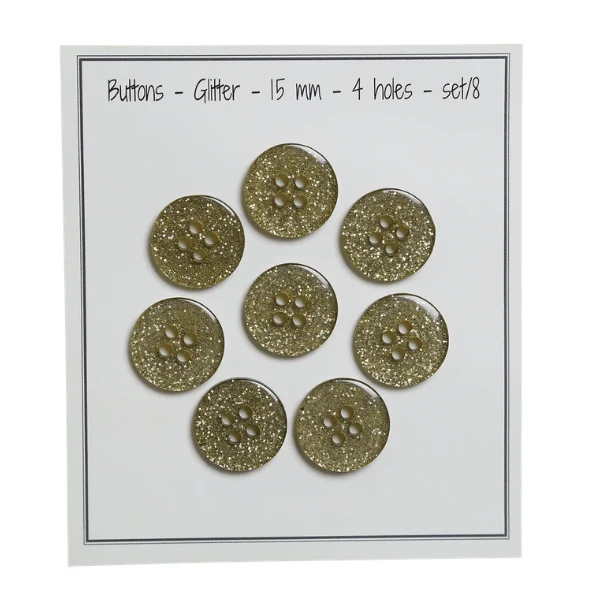 Go Handmade Boutons Pailletés Vert