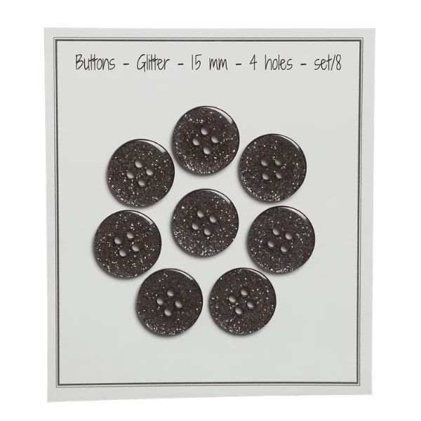 Go Handmade Boutons Pailletés Noir