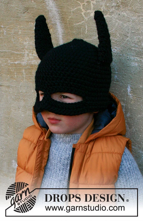 Children 37-25 Bat Hat by DROPS Design — 2