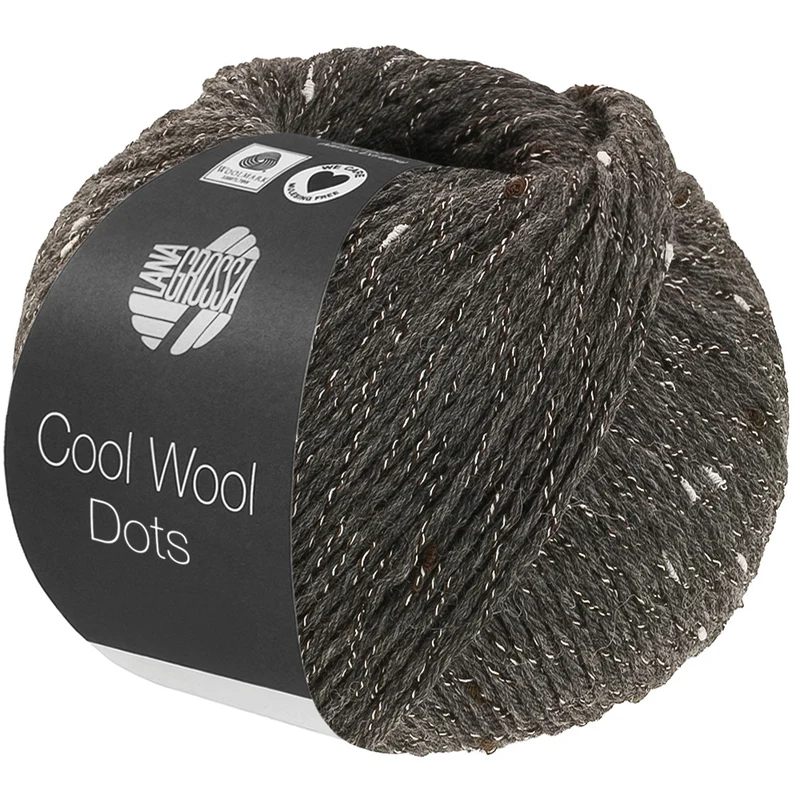 Lana Grossa Cool Wool Dots 10 Gris foncé