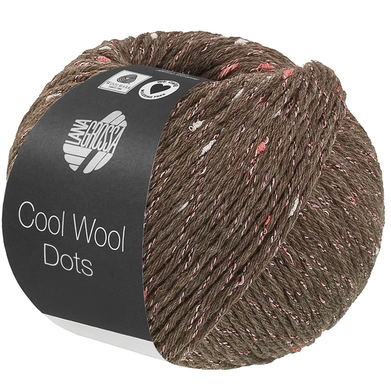 Lana Grossa Cool Wool Dots 11 Brun gris