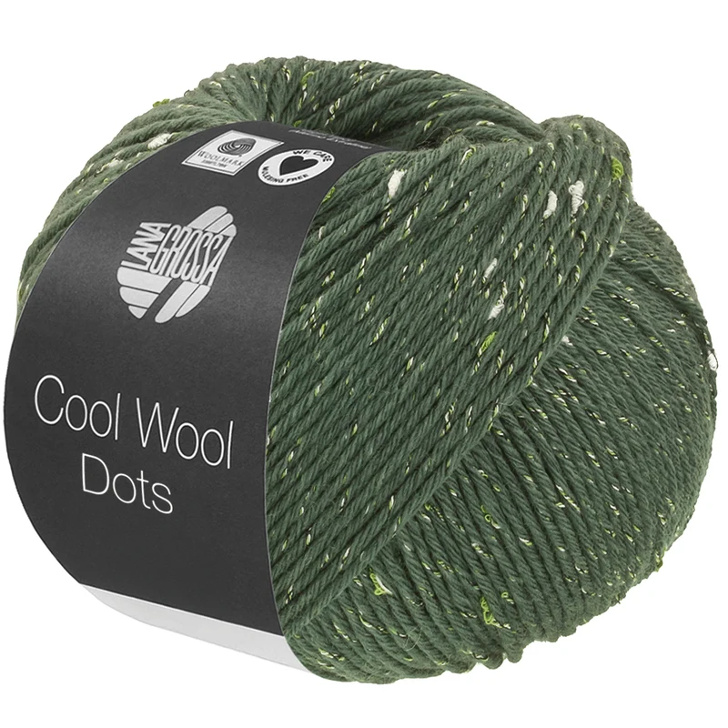 Lana Grossa Cool Wool Dots 08 Vert gris