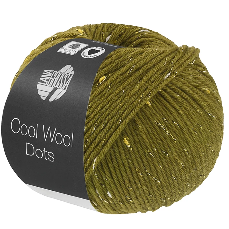 Lana Grossa Cool Wool Dots 07 Vert olive