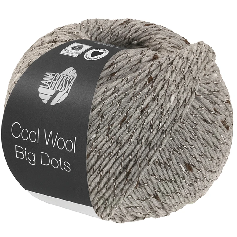 Lana Grossa Cool Wool Big Dots 109 Gris clair
