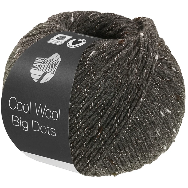 Lana Grossa Cool Wool Big Dots 110 Gris foncé